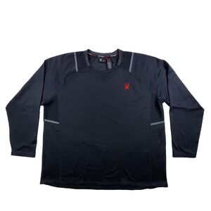 Spyder Active Mens XXL Long Sleeve Performance Shirt Black ProWeb‎ Stretch
